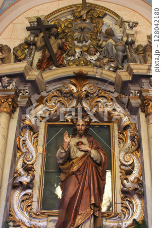 Sacred Heart of Jesus, altar in the Church of Saint Barbara in Rude, Croatia Sacred Heart of Jesus, altar in the Church of Saint Barbara in Rude, Croatia 128042180