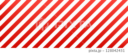Red and white diagonal striped pattern for background or festive decoration. Red and white diagonal striped pattern for background or festive decoration. 128042431