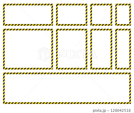 Warning Tape Frames: Assorted sizes for caution or attention indication 128042518