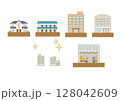 街の建物 街の建物 128042609