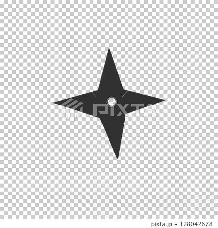 手裏剣　武器　シンプル 128042678