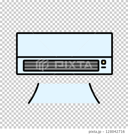 エアコンのアイコンイラスト・主線あり 128042716
