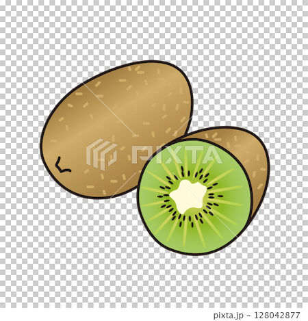 フレッシュなキウイのイラスト 128042877