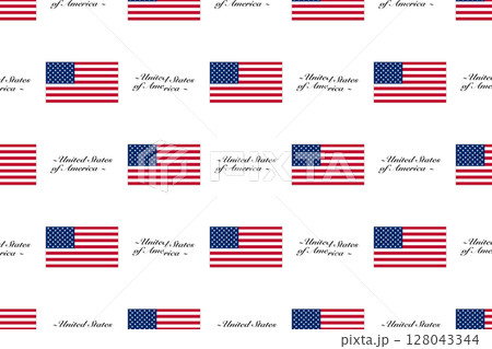 Seamless pattern background with the USA flag and country name Seamless pattern background with the USA flag and country name 128043344