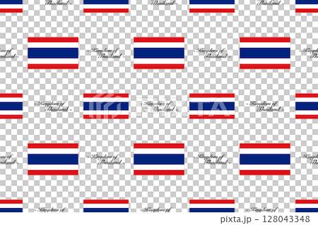 Seamless pattern background with the Thailand flag and country name 128043348