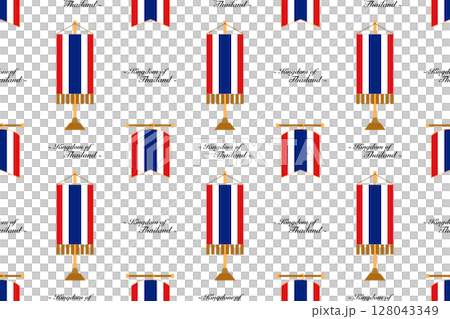 Seamless pattern background with the Thailand flag and country name 128043349