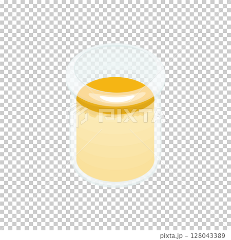 插畫素材：瓶裝芒果布丁 128043389
