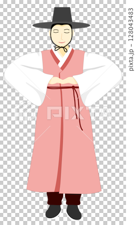 hanbok, vintage, man 128043483