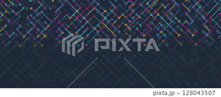 Abstract circuit border technology connected concept background Abstract circuit border technology connected concept background 128043507
