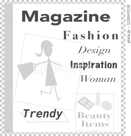 Monochrome Newspaper and Magazine Icons Collection	 128043538