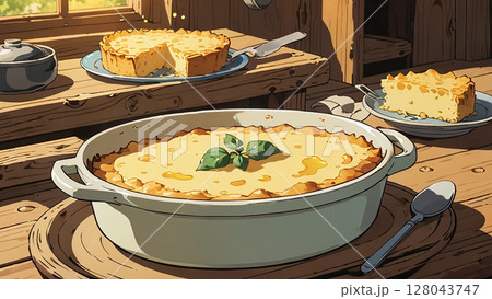 オシャレなカフェで食べるカレー 128043747