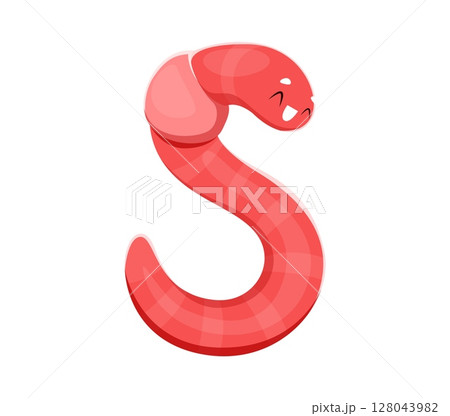 Autumn animal font typeface earthworm letter S. Fall season kids ABC letter, autumn harvest vector English alphabet type element. Autumnal typeset sign or thanksgiving font symbol Autumn animal font typeface earthworm letter S. Fall season kids ABC letter, autumn harvest vector English alphabet type element. Autumnal typeset sign or thanksgiving font symbol 128043982