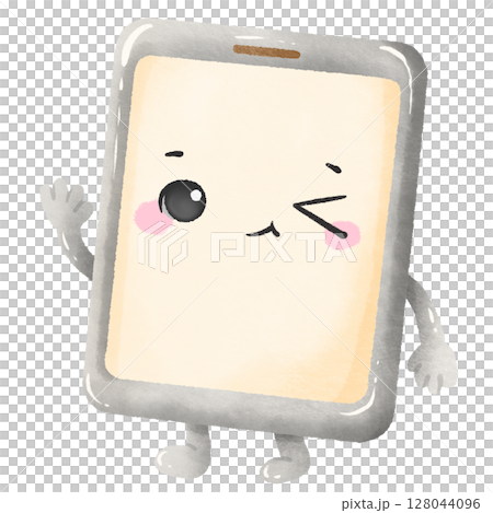 Kawaii Watercolor an ipad tablet with smiling faces Back to School Art Supplies Illustration for Kids, Crafts, Classrooms, Planners, and Scrapbooking Kawaii Watercolor an ipad tablet with smiling faces Back to School Art Supplies Illustration for Kids, Crafts, Classrooms, Planners, and Scrapbooking 128044096