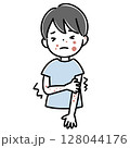 発疹で辛い子供のイラスト 128044176