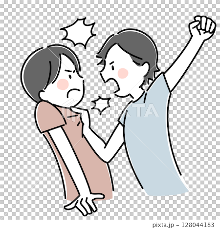 ケンカする子供のイラスト 128044183