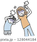 子供を虐待する母親のイラスト 128044184