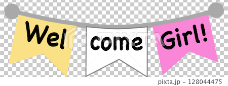 Printable Welcome Baby Decorations, Gender Reveal Party Flags Printable Welcome Baby Decorations, Gender Reveal Party Flags 128044475