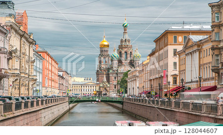Church of the Savior on Spilled Blood timelapse. Church of the Savior on Spilled Blood timelapse. 128044607