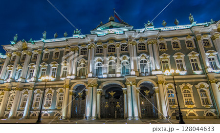 Winter Palace in Saint Petersburg timelapse hyperlapse Winter Palace in Saint Petersburg timelapse hyperlapse 128044633