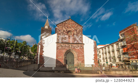 Catholic church in Funchal, Madeira island, Portugal timelapse hyperlapse Catholic church in Funchal, Madeira island, Portugal timelapse hyperlapse 128044923