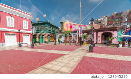 Monumental Callao is one of the new fashion areas near Lima timelapse hyperlapse. Lima Peru. Monumental Callao is one of the new fashion areas near Lima timelapse hyperlapse. Lima Peru. 128045233