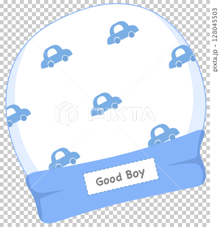 Blue hat for baby boy, used for gender reveal party 128045503
