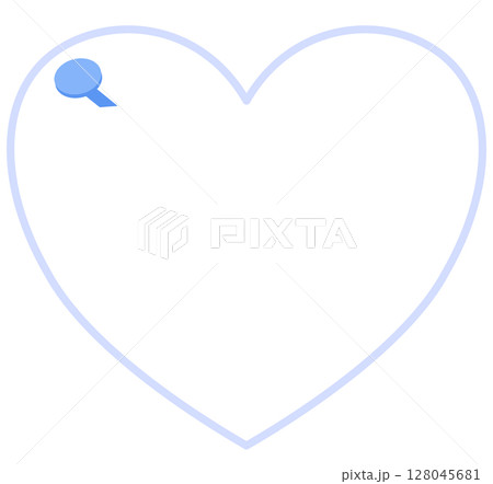 Pretty note board in a blue and white tone, decorated with cute elements 128045681