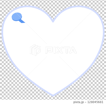 Pretty note board in a blue and white tone, decorated with cute elements 128045681