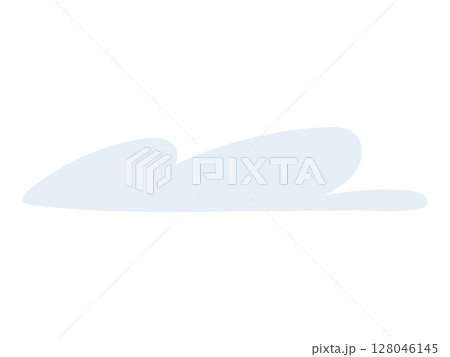 Single light blue cloud with soft curves against a white background. Ideal for weather themes, childrens illustrations, backgrounds, nature studies, and minimalist designs. Gentle, clean design Single light blue cloud with soft curves against a white background. Ideal for weather themes, childrens illustrations, backgrounds, nature studies, and minimalist designs. Gentle, clean design 128046145