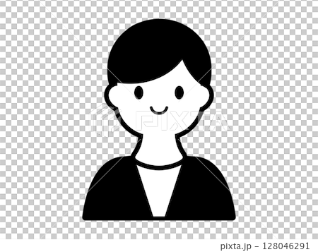 男性スタッフのアイコン　モノトーン 128046291