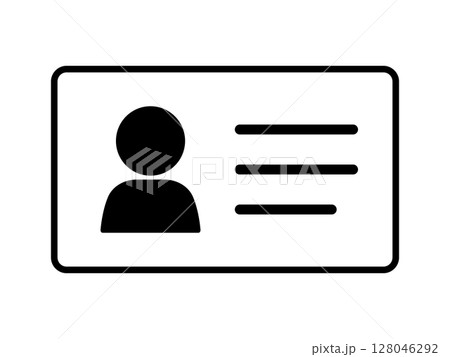 名刺のアイコン　モノトーン 128046292