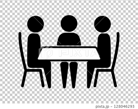 Meeting icon monochrome 128046293