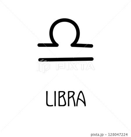 Libra zodiac sign icon, clean minimalist black symbol Libra zodiac sign icon, clean minimalist black symbol 128047224