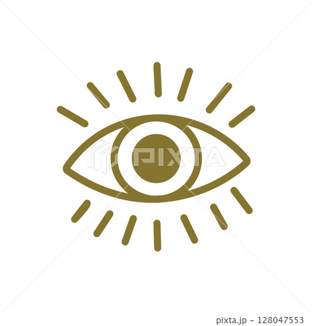 Mystical Eye Symbol with Radiant Lines Mystical Eye Symbol with Radiant Lines 128047553