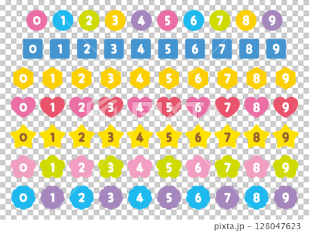 Number icon set_No text_Color Number icon set_No text_Color 128047623