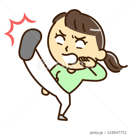 キックする女性2 キックする女性2 128047751