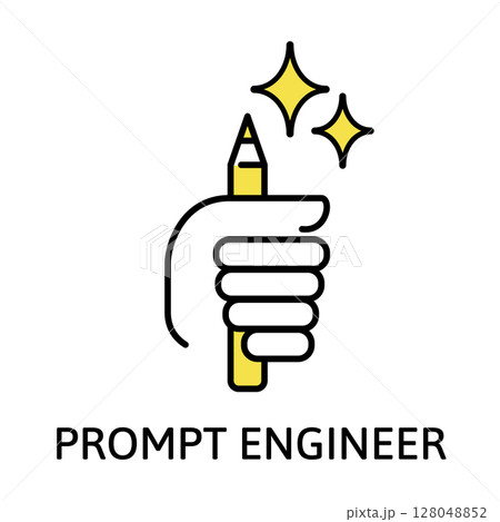 プロンプトエンジニアのシンプルアイコン、ベクター プロンプトエンジニアのシンプルアイコン、ベクター 128048852