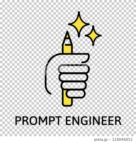 プロンプトエンジニアのシンプルアイコン、ベクター プロンプトエンジニアのシンプルアイコン、ベクター 128048852