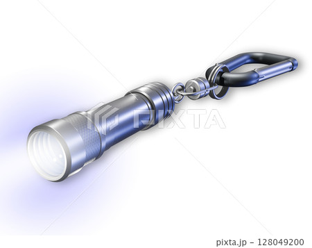ミニライト(シルバー) 懐中電灯 LEDライト Mini flash light 白バック ミニライト(シルバー) 懐中電灯 LEDライト Mini flash light 白バック 128049200