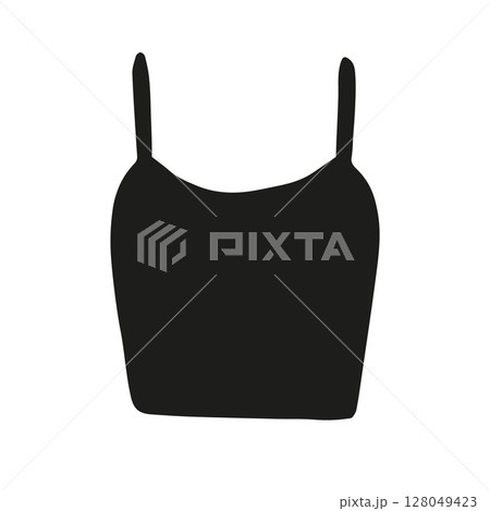 Vector hand drawn top t shirt silhouette 128049423