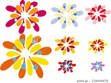 花火単体の素材セット 128049478