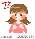怒っている　女性 128050189