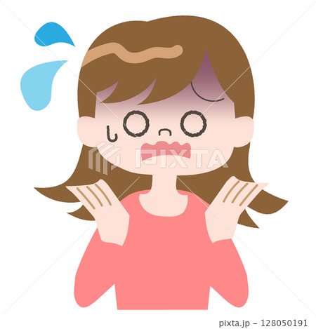 困った女性 128050191