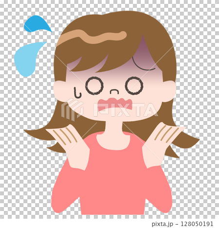 困った女性 128050191