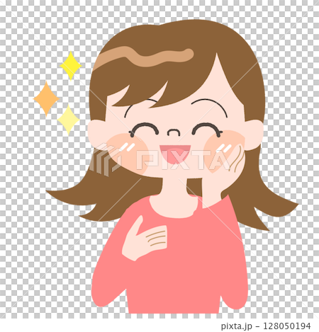 A woman with bright eyes smiling 128050194