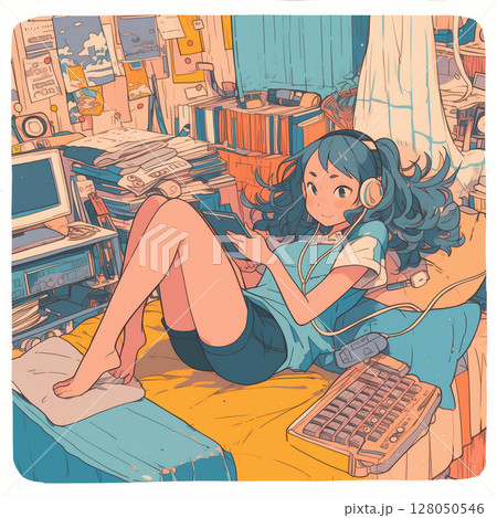 明るい部屋の中でスマートフォンに夢中な女性 ナチュラルライフ プライベートな朝 情報収集 明るい部屋の中でスマートフォンに夢中な女性 ナチュラルライフ プライベートな朝 情報収集 128050546