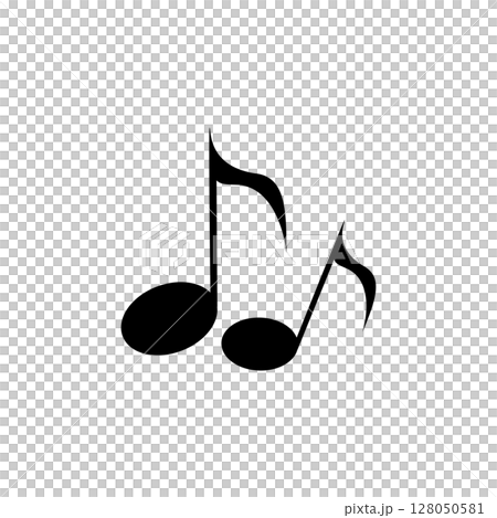 Monochrome illustration of musical notes Monochrome illustration of musical notes 128050581