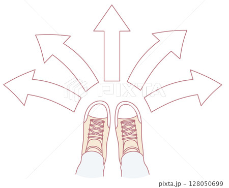 An Illustration Depicting Directional Choices and Pathways We Take in Life Journey An Illustration Depicting Directional Choices and Pathways We Take in Life Journey 128050699
