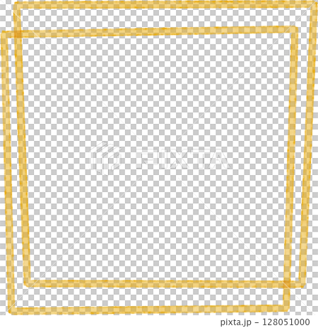 手描き水彩の黄色いダブルスクエアフレーム 手描き水彩の黄色いダブルスクエアフレーム 128051000
