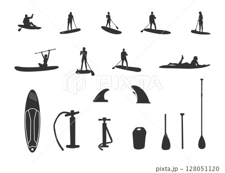 Paddleboarding equipment silhouettes, Paddleboard silhouette, Paddleboarding silhouettes, Paddleboard svg, Paddleboard vector, Paddle surfers V02. Paddleboarding equipment silhouettes, Paddleboard silhouette, Paddleboarding silhouettes, Paddleboard svg, Paddleboard vector, Paddle surfers V02. 128051120